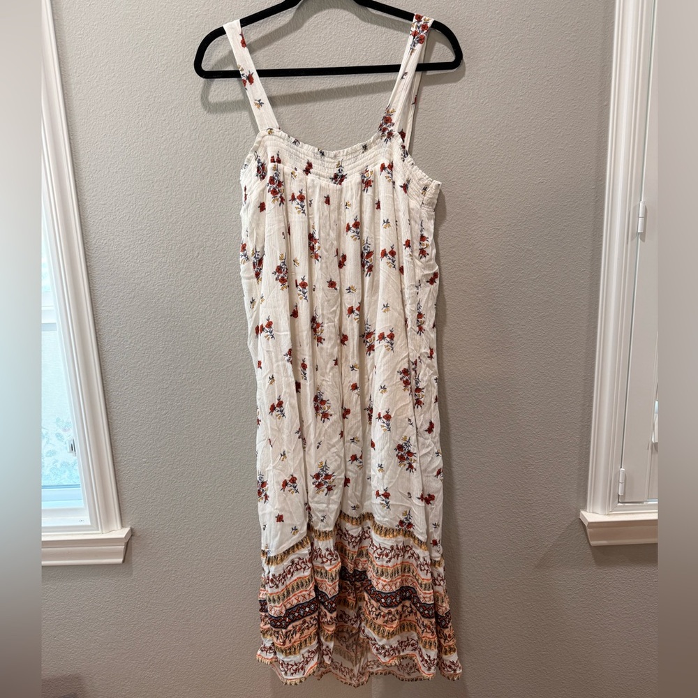 Old Navy Made in India White Floral Spaghetti Strap Maxi Dress – SZ L 🌸🤍 - Picture 3 of 3